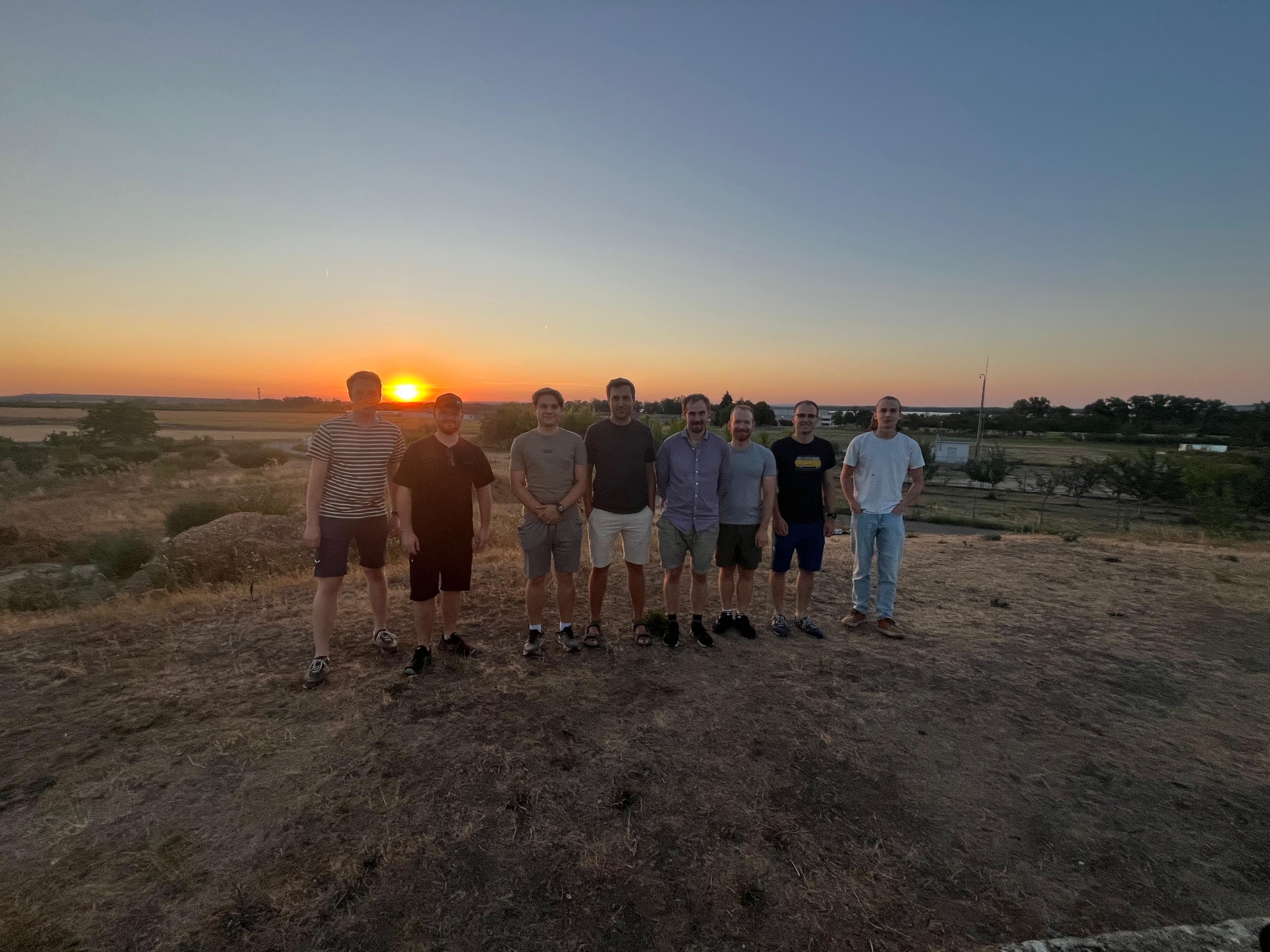 Group photo during the partial solar eclipse